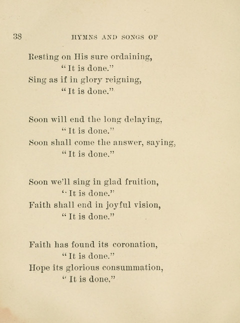 Hymns and Song of the Four-Fold Gospel and the Fullness of Jesus page 38