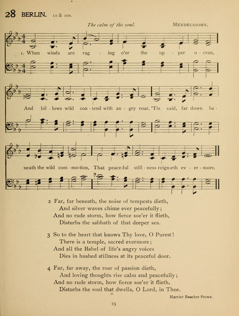 High School Hymnal: a collection of Psalms and Hymns for the use of High Schools and Seminaries page 17