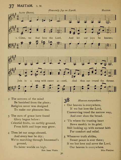 High School Hymnal: a collection of Psalms and Hymns for the use of High Schools and Seminaries page 22