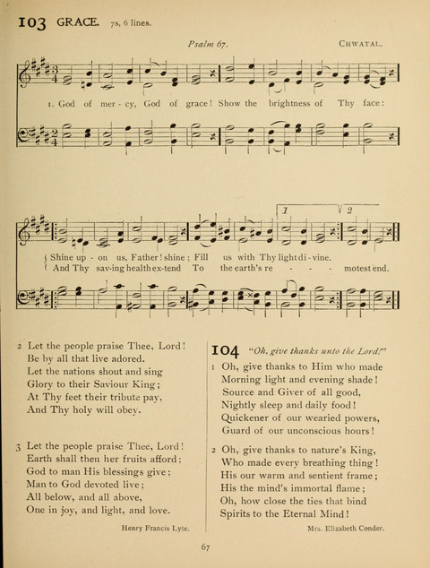 High School Hymnal: a collection of Psalms and Hymns for the use of High Schools and Seminaries page 59