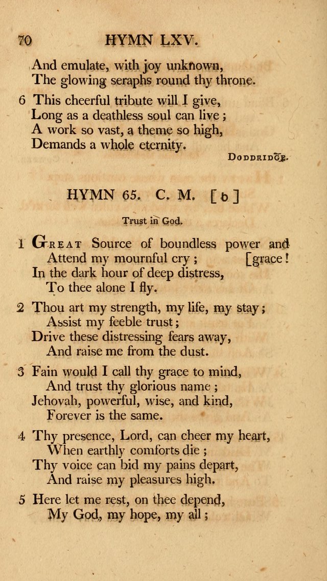 Hymns, Selected from the Most Approved Authors, for the use of Trinity Church, Boston page 71