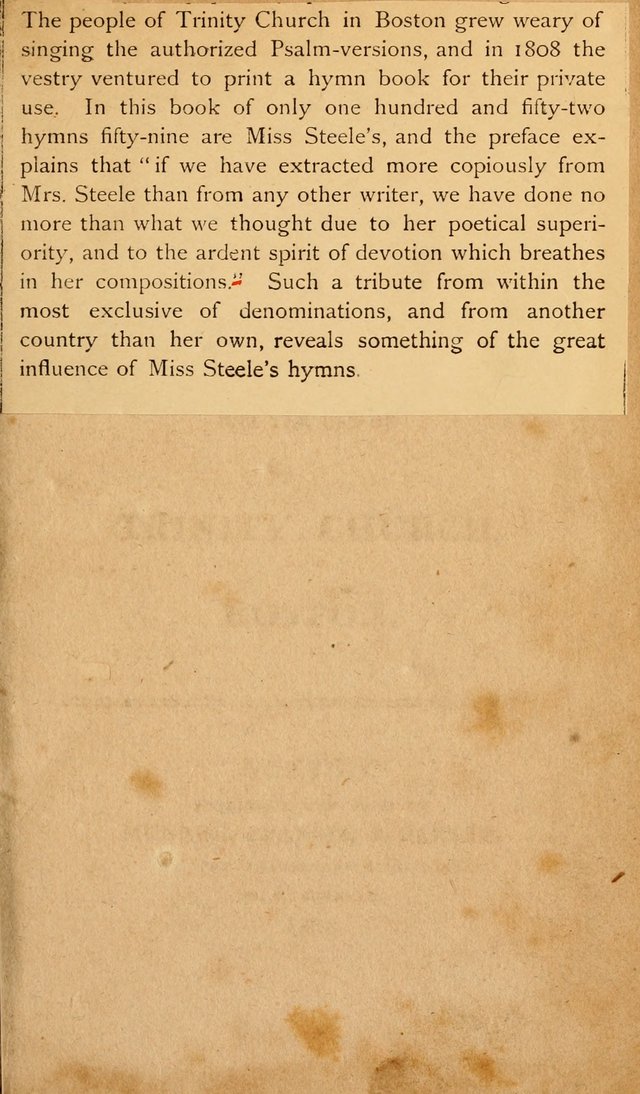 Hymns, Selected from the Most Approved Authors, for the use of Trinity Church, Boston page vi