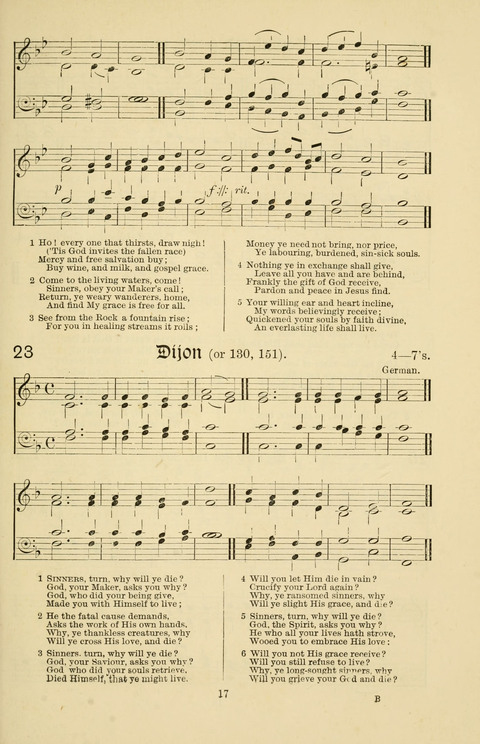 Hymns and Songs: for Mission Services and Conventions, with tunes (Enlarged ed.) page 17