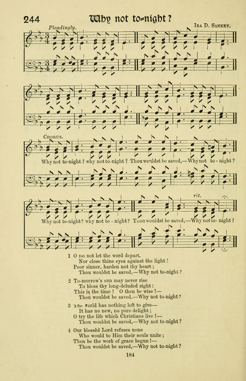 Hymns and Songs: for Mission Services and Conventions, with tunes (Enlarged ed.) page 184