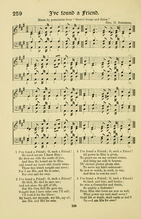 Hymns and Songs: for Mission Services and Conventions, with tunes (Enlarged ed.) page 198