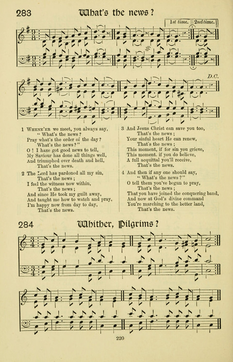 Hymns and Songs: for Mission Services and Conventions, with tunes (Enlarged ed.) page 220