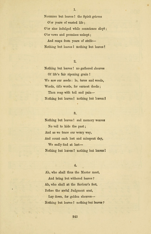 Hymns and Songs: for Mission Services and Conventions, with tunes (Enlarged ed.) page 243