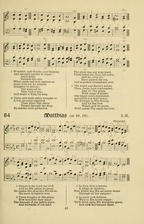 Hymns and Songs: for Mission Services and Conventions, with tunes (Enlarged ed.) page 45