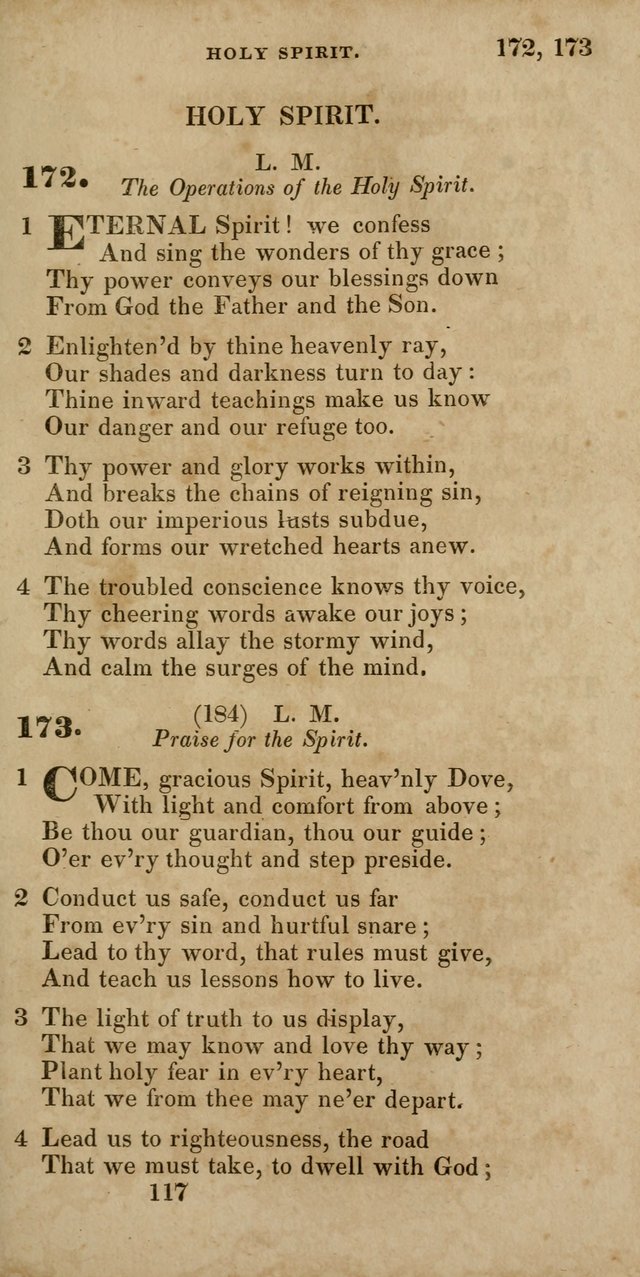 Hymns, Selected and Original, for Public and Private Worship page 117