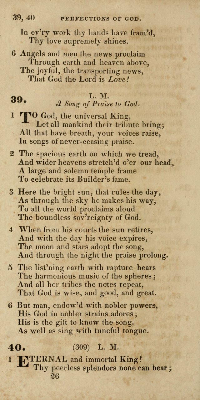 Hymns, Selected and Original, for Public and Private Worship page 26