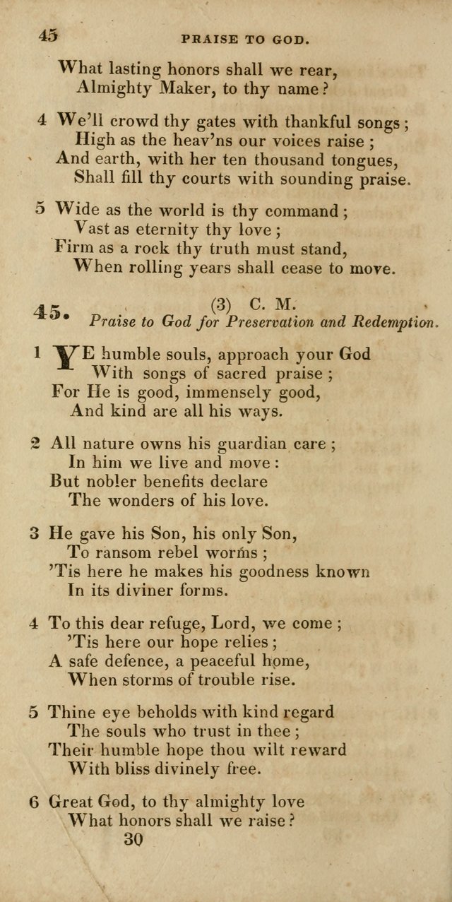 Hymns, Selected and Original, for Public and Private Worship page 30