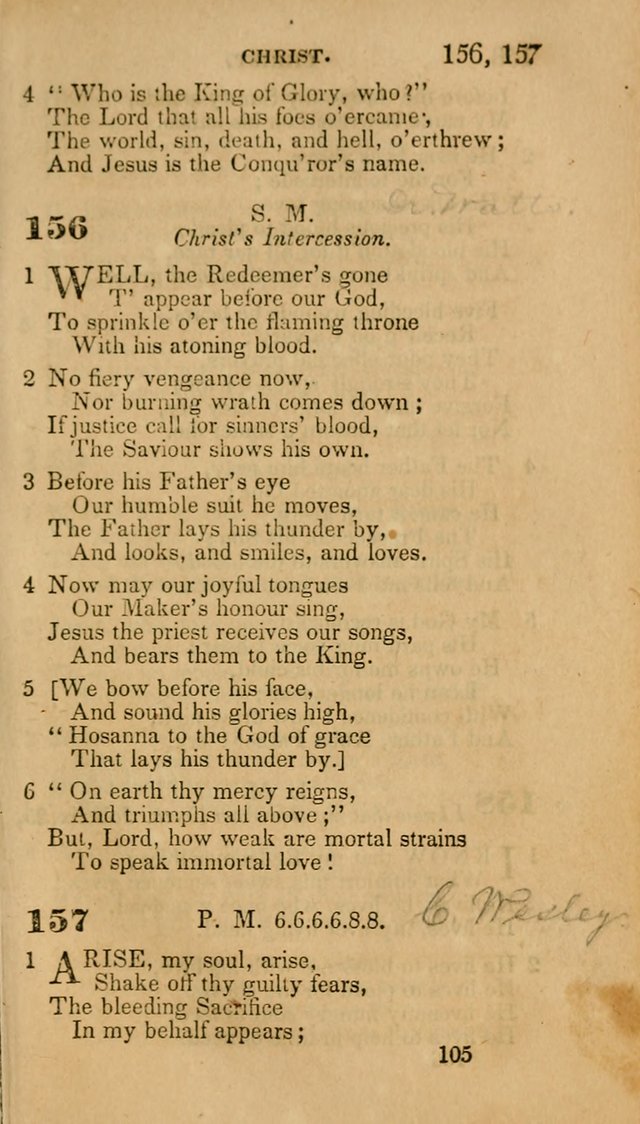 Hymns: selected and original, for public and private worship (30th ed.) page 105