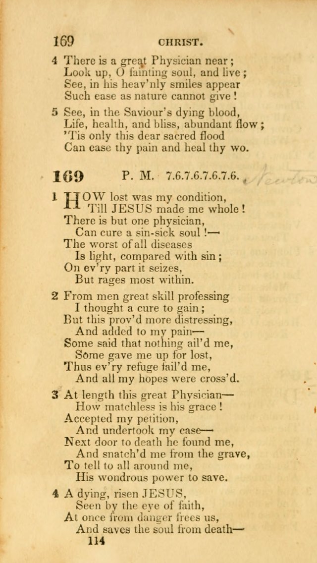 Hymns: selected and original, for public and private worship (30th ed.) page 114