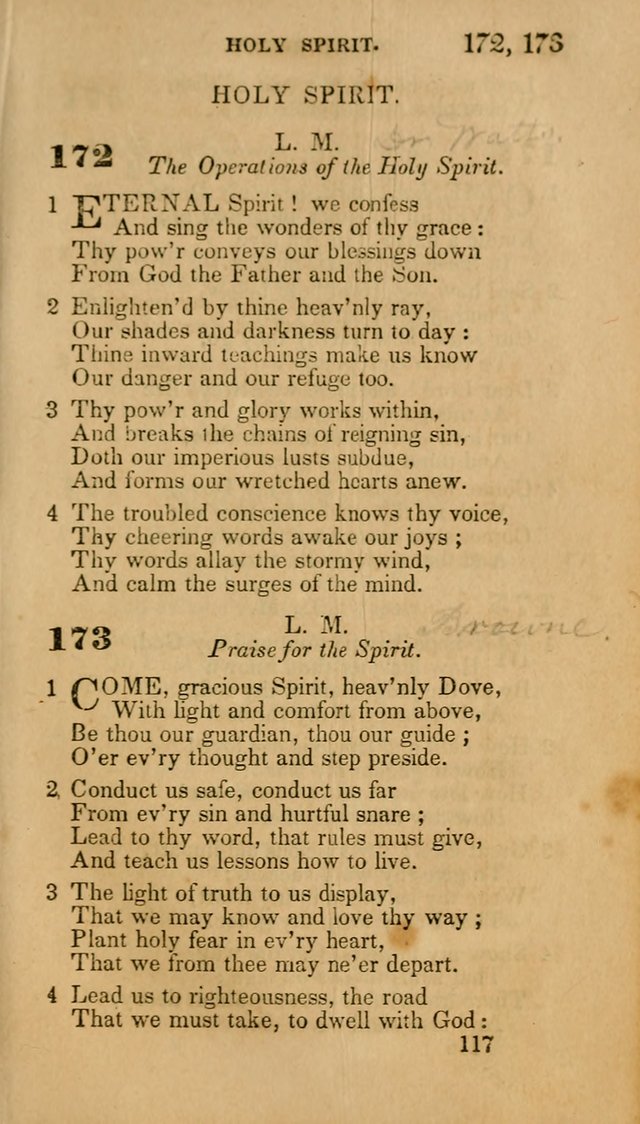 Hymns: selected and original, for public and private worship (30th ed.) page 117