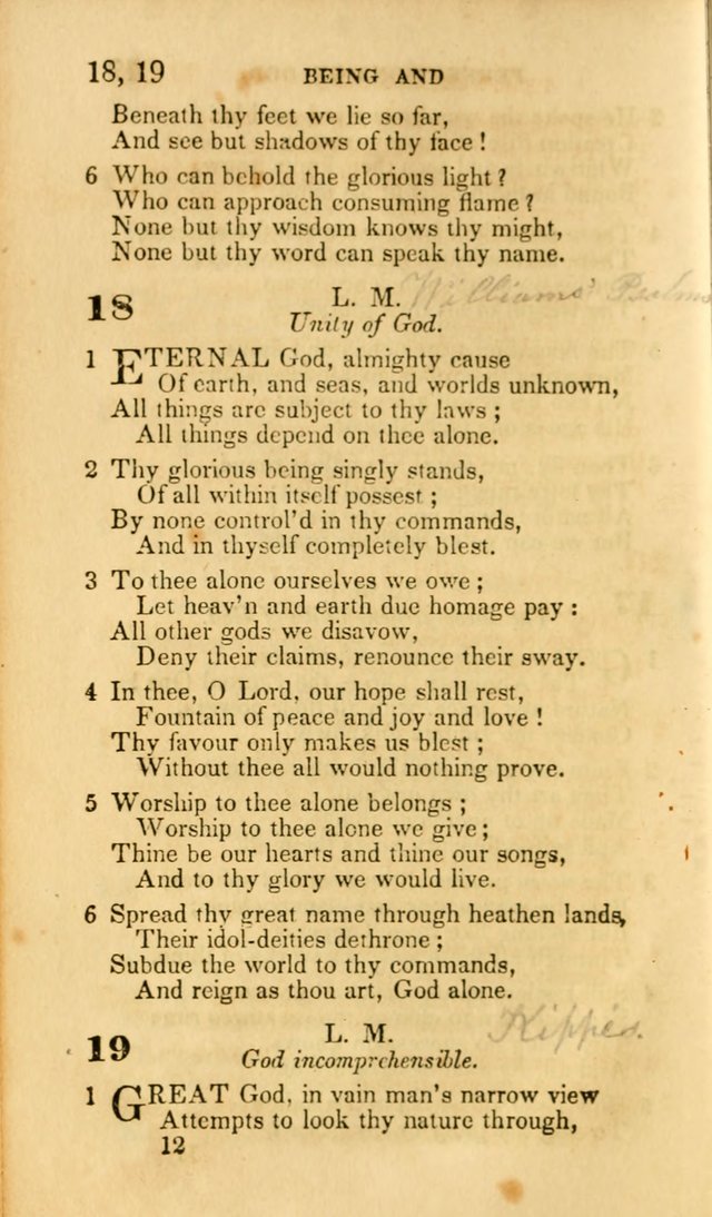 Hymns: selected and original, for public and private worship (30th ed.) page 12