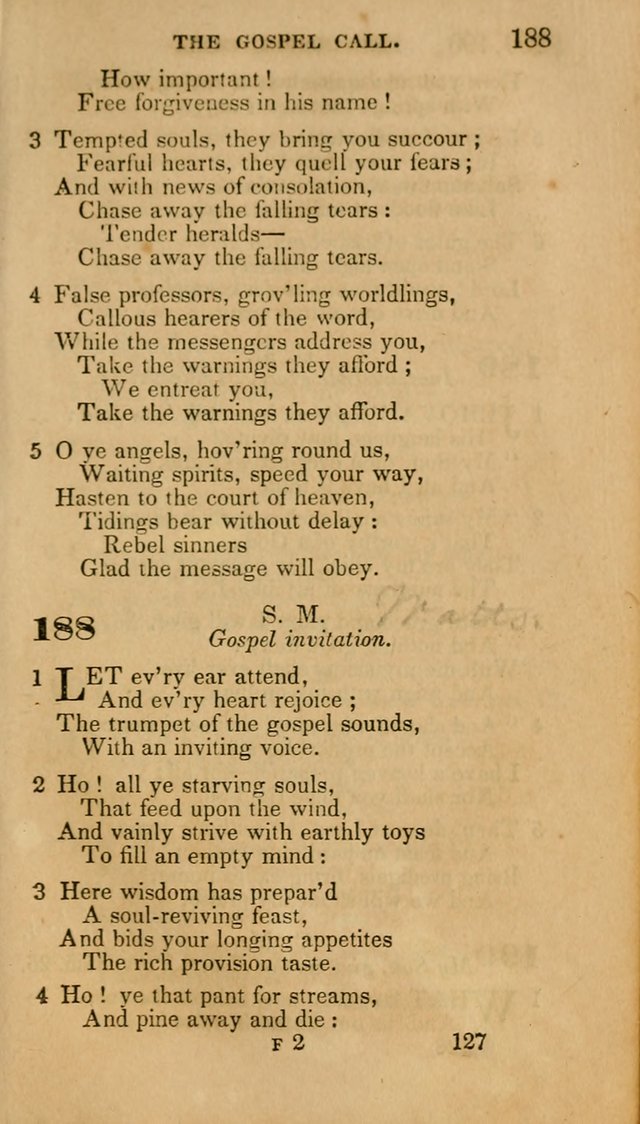 Hymns: selected and original, for public and private worship (30th ed.) page 127