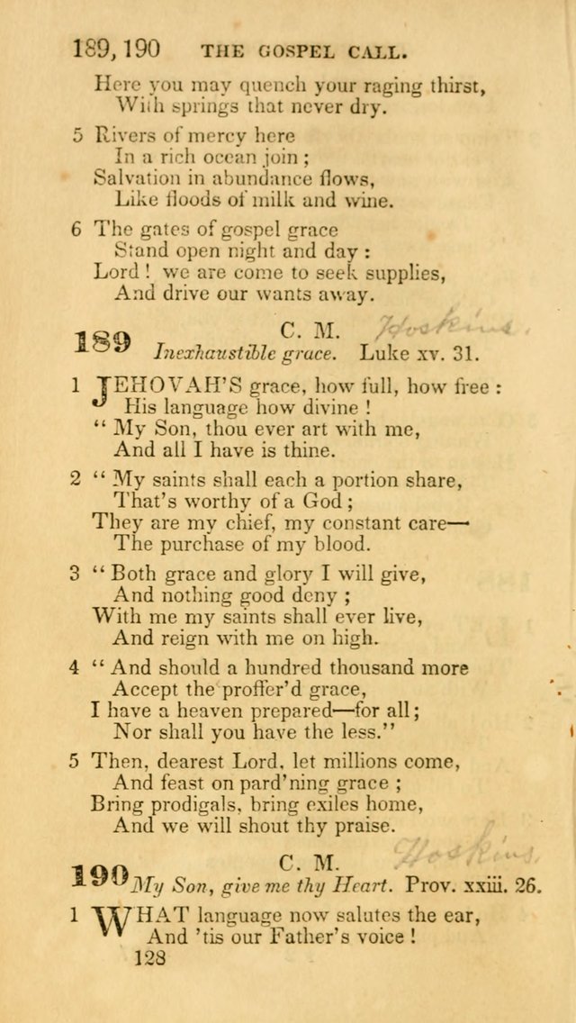 Hymns: selected and original, for public and private worship (30th ed.) page 128