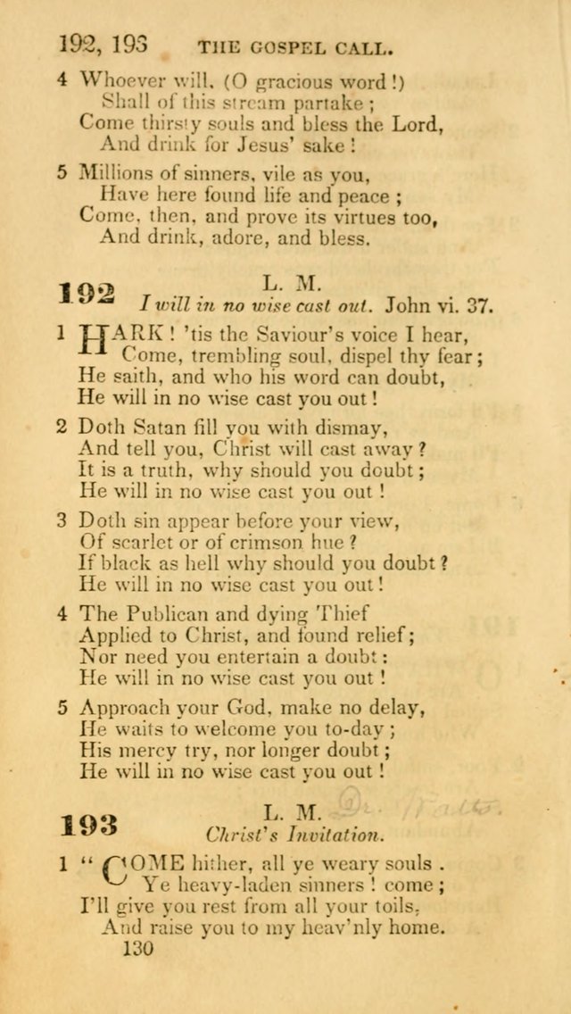 Hymns: selected and original, for public and private worship (30th ed.) page 130