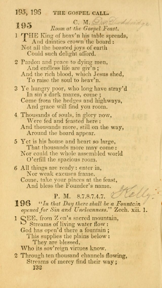 Hymns: selected and original, for public and private worship (30th ed.) page 132