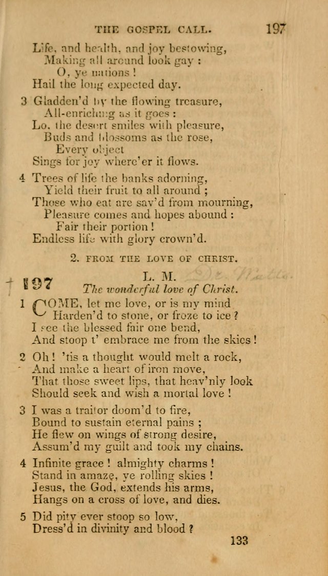 Hymns: selected and original, for public and private worship (30th ed.) page 133