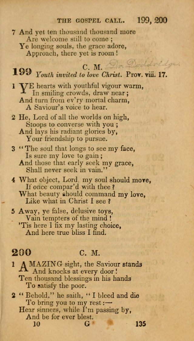 Hymns: selected and original, for public and private worship (30th ed.) page 135