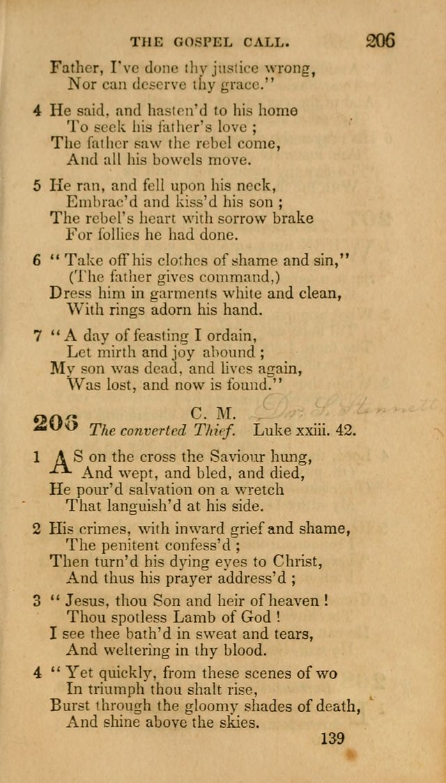 Hymns: selected and original, for public and private worship (30th ed.) page 139