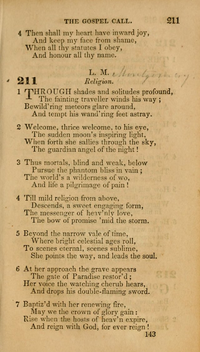 Hymns: selected and original, for public and private worship (30th ed.) page 143