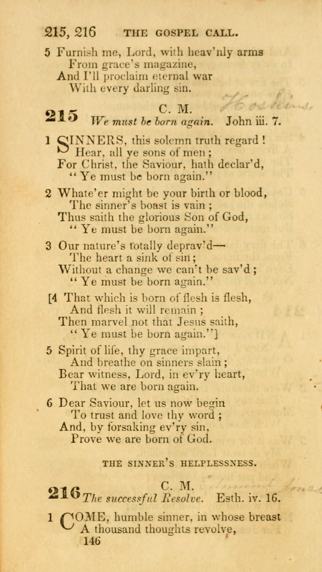 Hymns: selected and original, for public and private worship (30th ed.) page 146