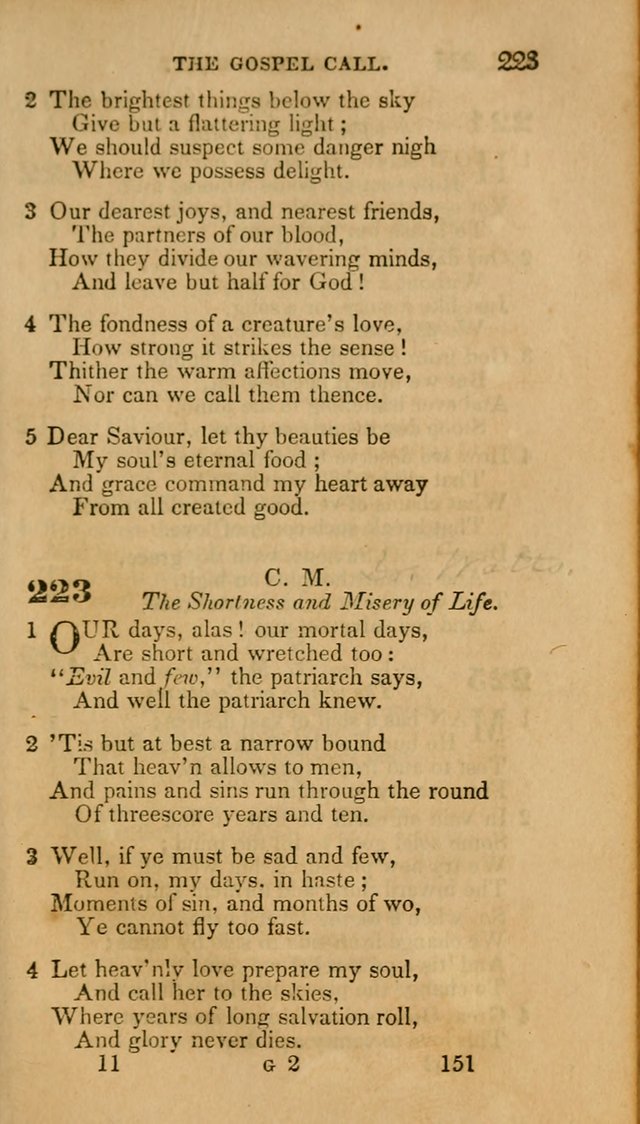 Hymns: selected and original, for public and private worship (30th ed.) page 151