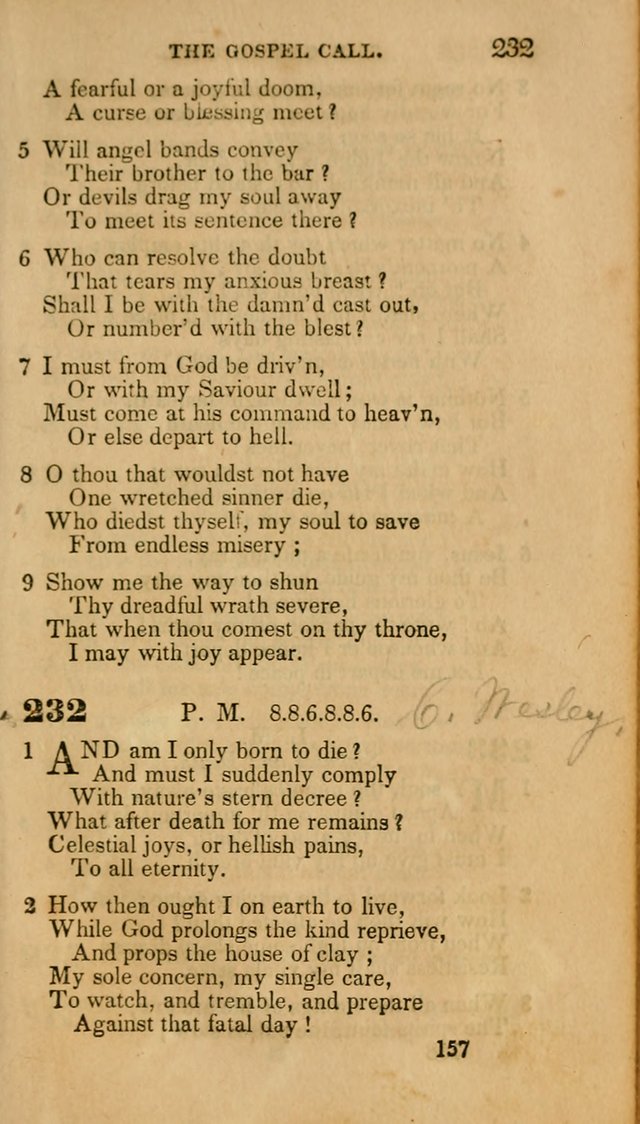 Hymns: selected and original, for public and private worship (30th ed.) page 157