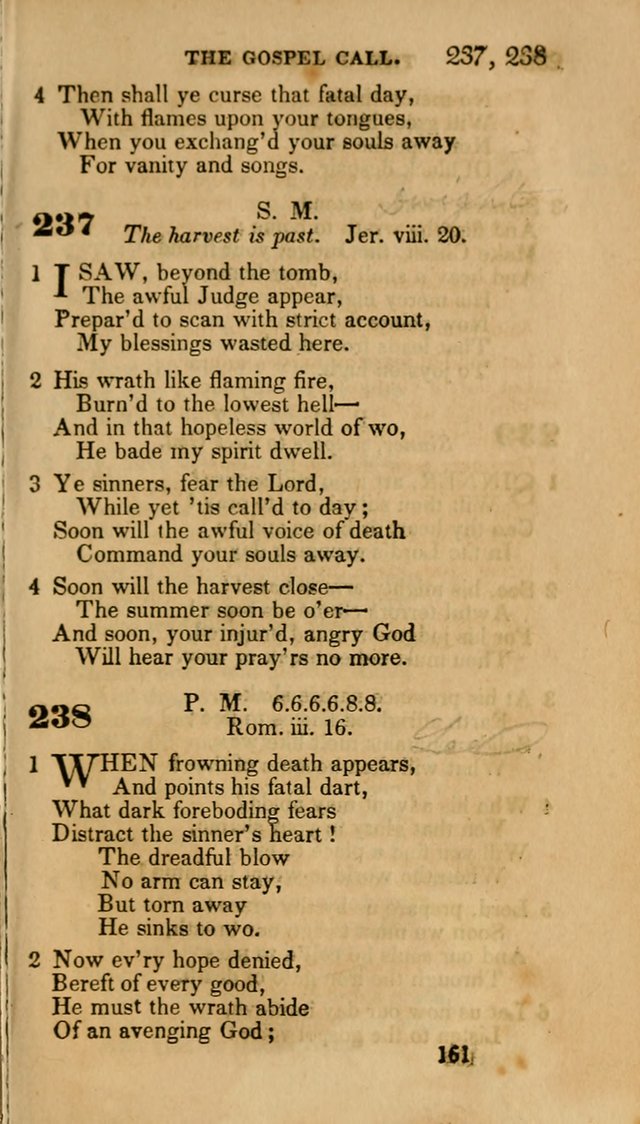 Hymns: selected and original, for public and private worship (30th ed.) page 161