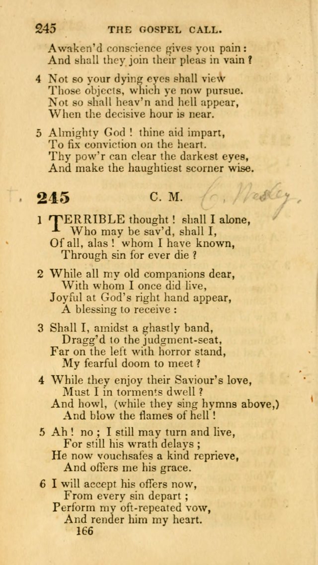 Hymns: selected and original, for public and private worship (30th ed.) page 166