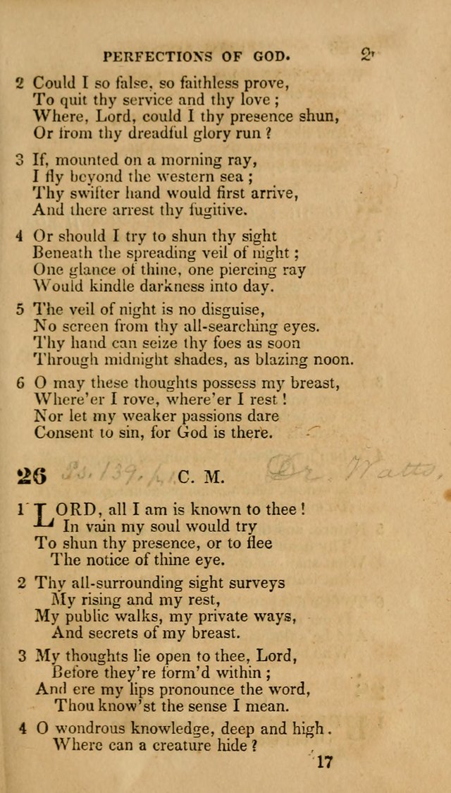 Hymns: selected and original, for public and private worship (30th ed.) page 17