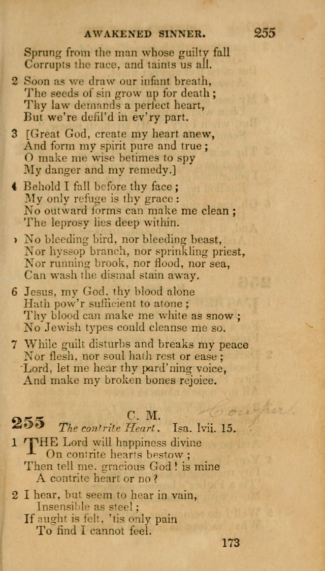 Hymns: selected and original, for public and private worship (30th ed.) page 173