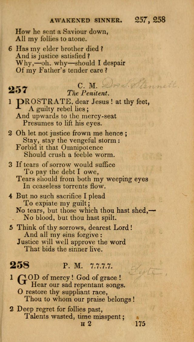 Hymns: selected and original, for public and private worship (30th ed.) page 175