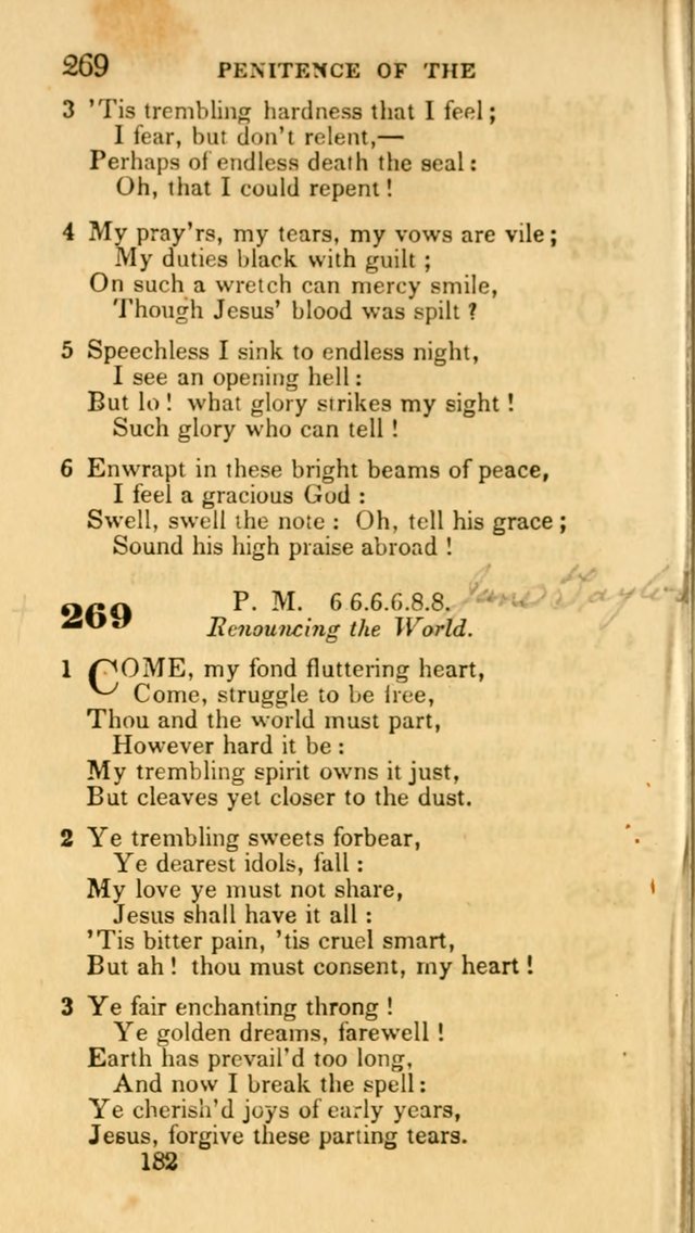 Hymns: selected and original, for public and private worship (30th ed.) page 182