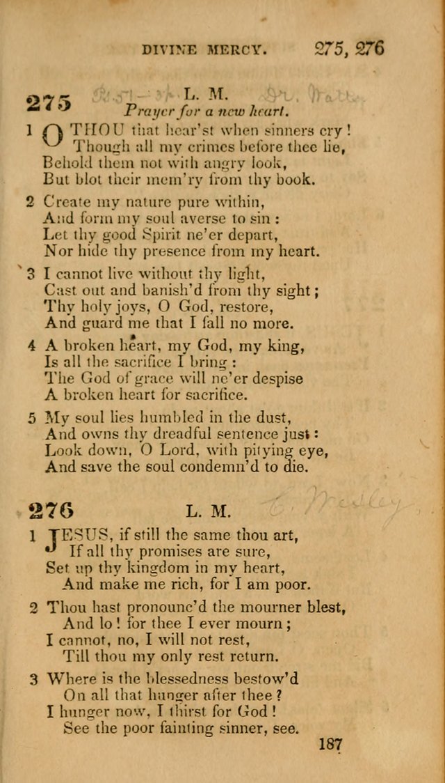 Hymns: selected and original, for public and private worship (30th ed.) page 187