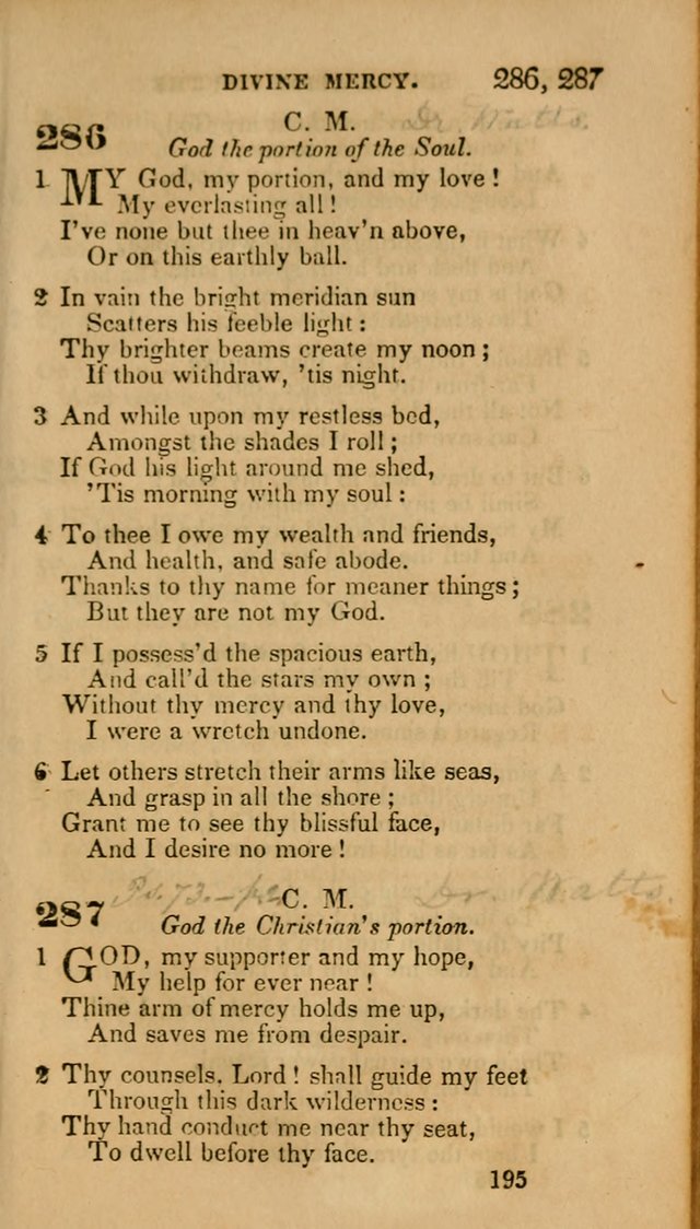 Hymns: selected and original, for public and private worship (30th ed.) page 195