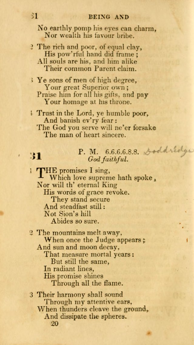 Hymns: selected and original, for public and private worship (30th ed.) page 20