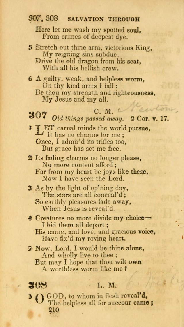 Hymns: selected and original, for public and private worship (30th ed.) page 210