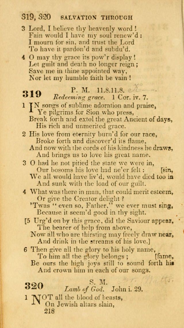 Hymns: selected and original, for public and private worship (30th ed.) page 218