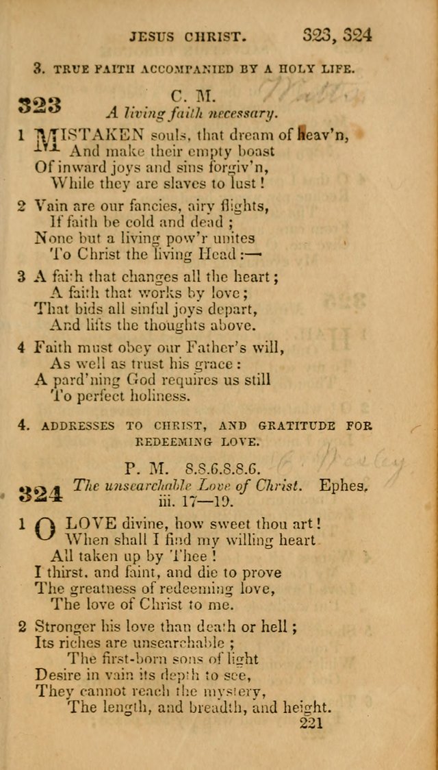 Hymns: selected and original, for public and private worship (30th ed.) page 221