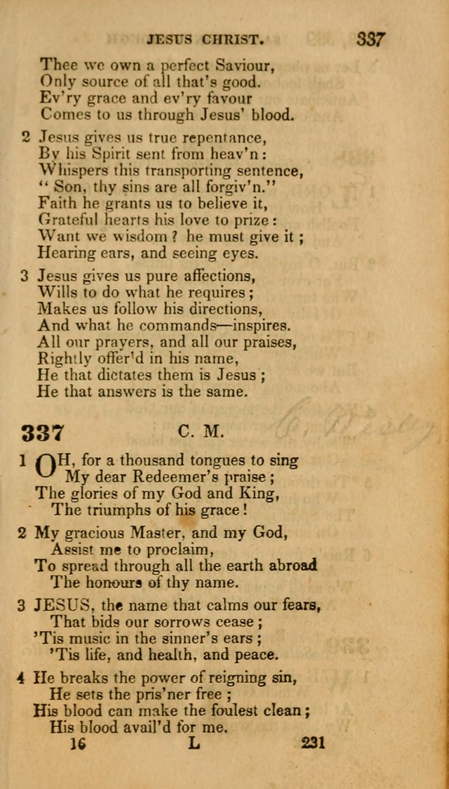 Hymns: selected and original, for public and private worship (30th ed.) page 231