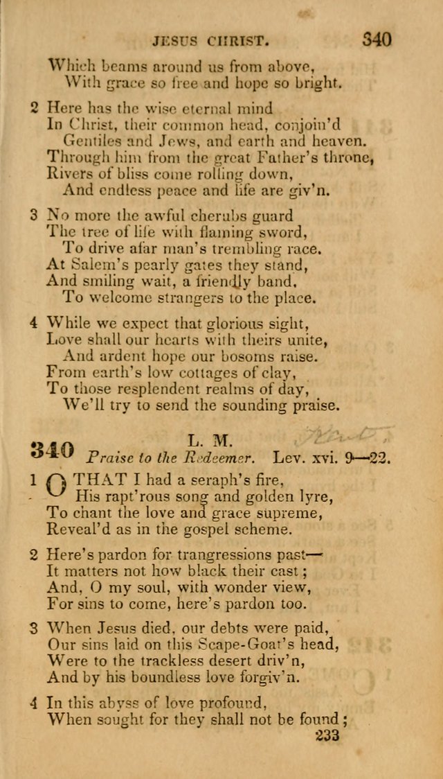 Hymns: selected and original, for public and private worship (30th ed.) page 233