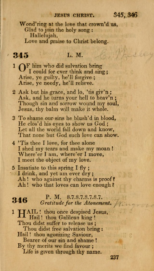 Hymns: selected and original, for public and private worship (30th ed.) page 237