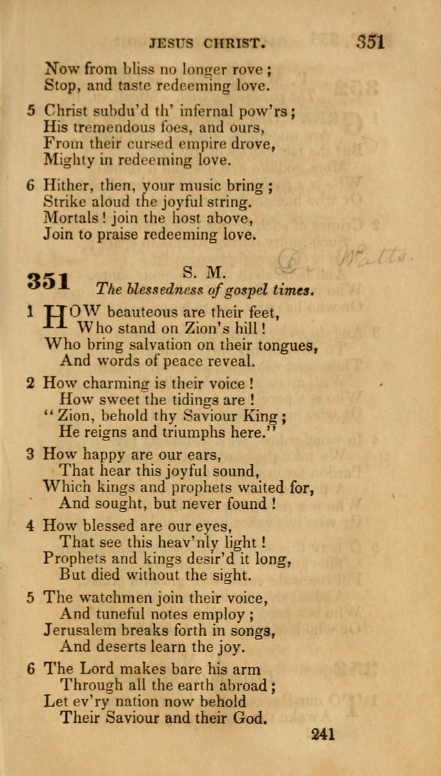 Hymns: selected and original, for public and private worship (30th ed.) page 241