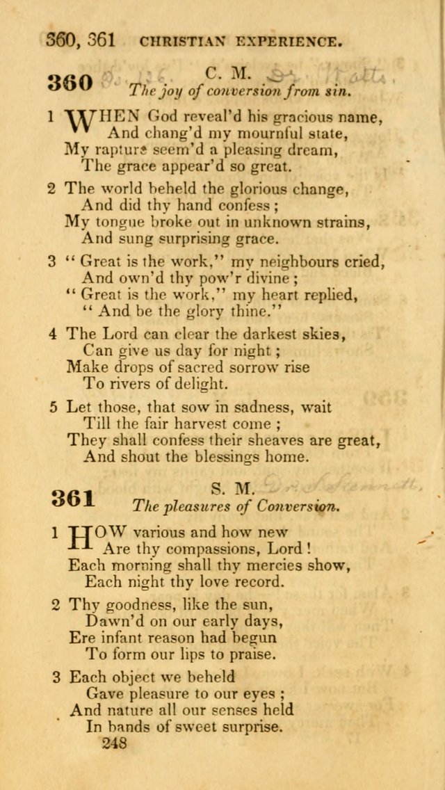 Hymns: selected and original, for public and private worship (30th ed.) page 248