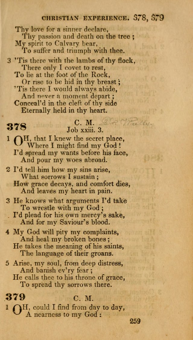 Hymns: selected and original, for public and private worship (30th ed.) page 259