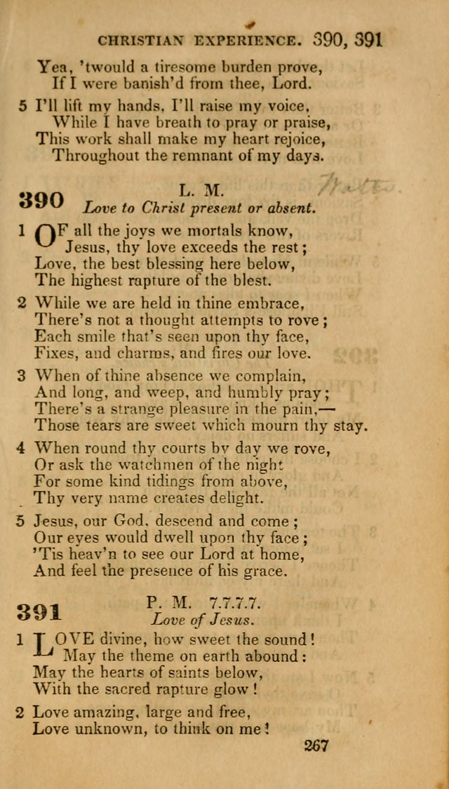 Hymns: selected and original, for public and private worship (30th ed.) page 267