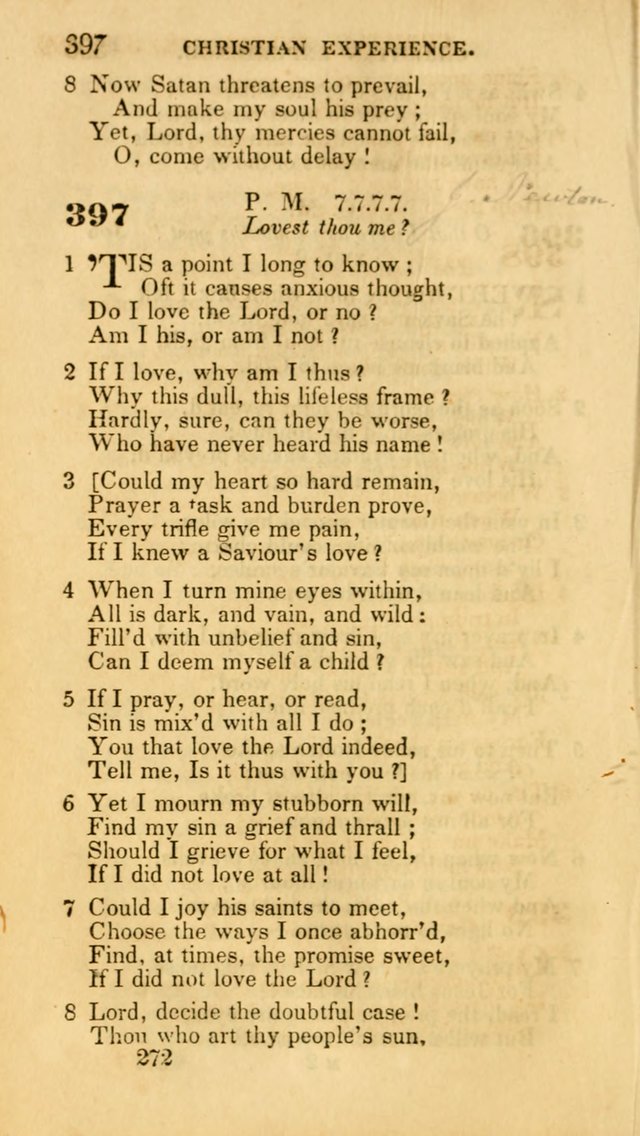 Hymns: selected and original, for public and private worship (30th ed.) page 272